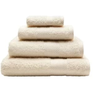 Catherine Lansfield Essentials 4 Piece Cotton Face Cloths - Cream