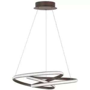 Netlighting Merano Cedar Integrated LED Pendant Ceiling Light Sandy Coffee Alumi