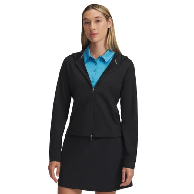 Under Armour Womens Drive Full-Zip Performance Golf Jacket Black female 14 (L)