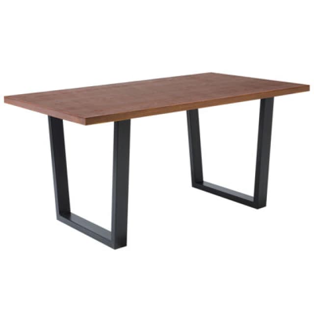 Beliani Dining Table Austin Dark Walnut 160 Cm 90 Cm