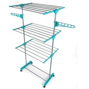 Beldray Deluxe 3-Tier Clothes Airer - Turquoise
