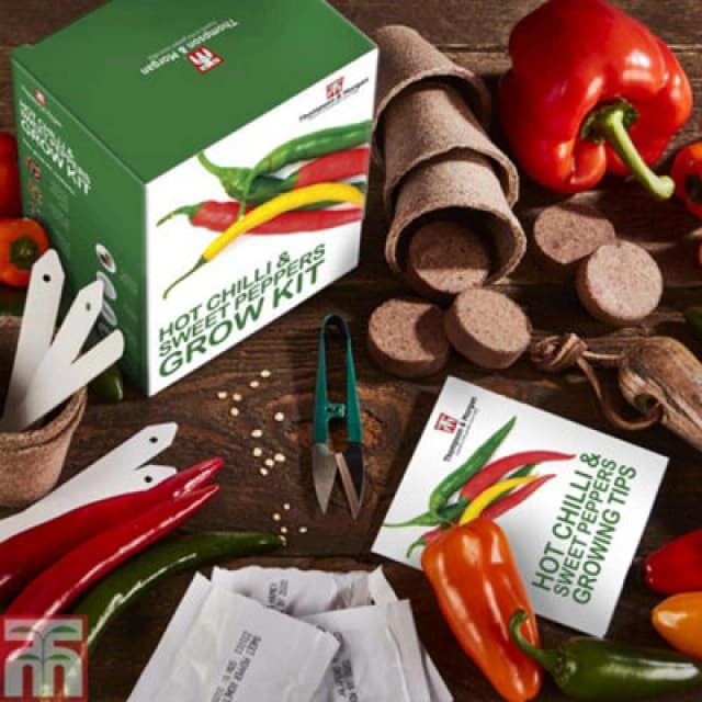 Thompson & Morgan Seed Grow Kit Red Hot Chilli + Sweet Peppers - Ideal Gift