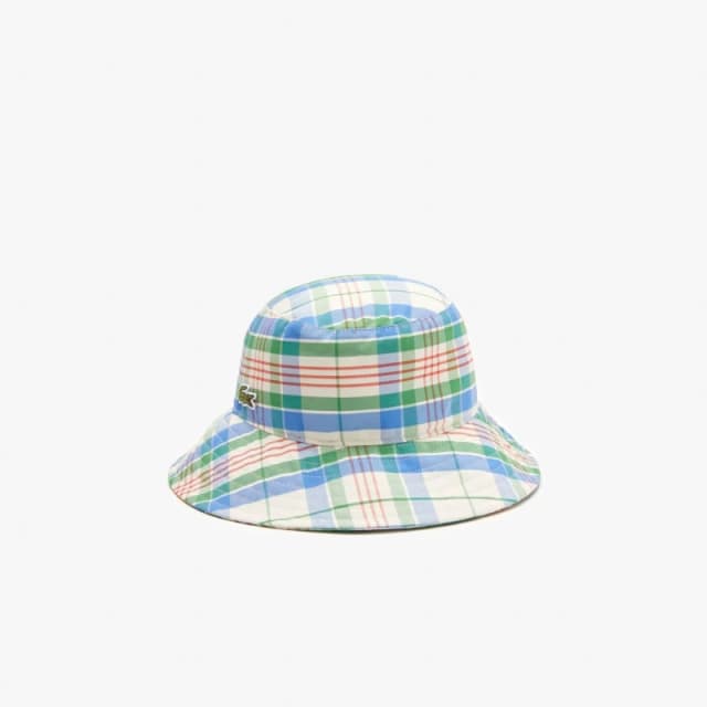 Lacoste Cotton Blend Checked Bucket Hat - Multi Multi M