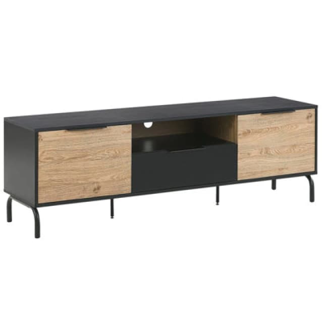 Beliani Retro TV Stand Arkley Black