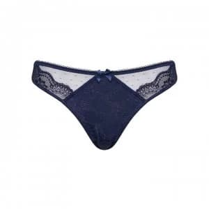 Figleaves Juliette Lace Brazilian Briefs - Navy