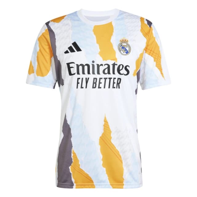 adidas Real Madrid Pre Match Shirt 2024 2025 Adults - White White L