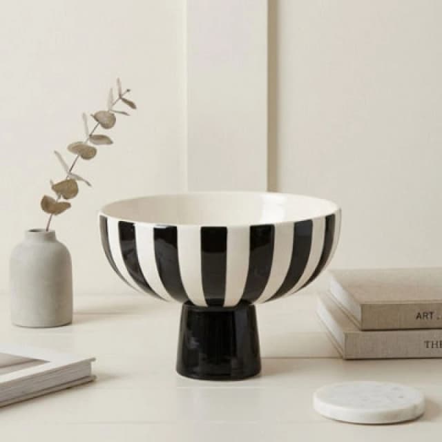 Garden Greatness Abstract Striped Bowl Decoration