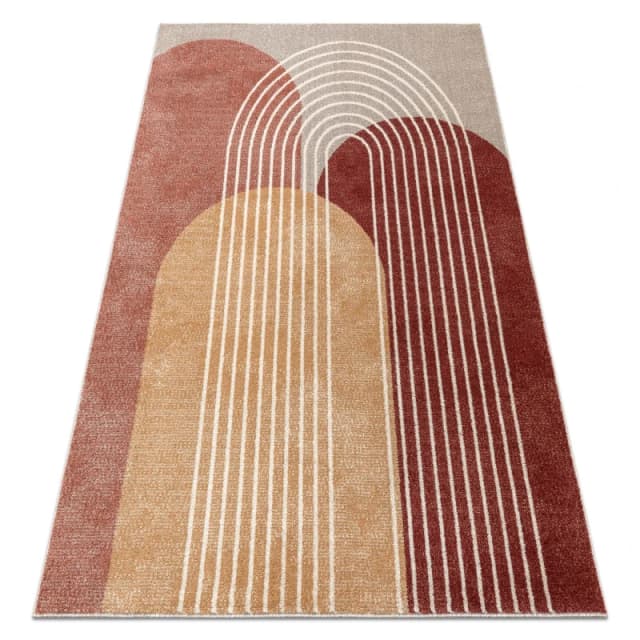 RugsX Carpet Fusion 0810 Beige / Terracotta - Geometric, Modern, Abstract 120X170 Cm