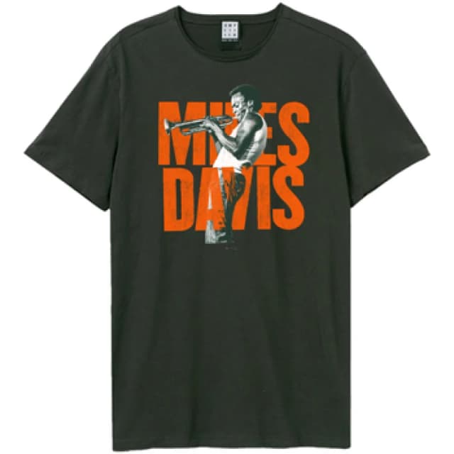 Amplified Amplified Men Miles Davis Logo T-Shirt in Charcoal Size: X-Small Charcoal XS Male 5063806006688