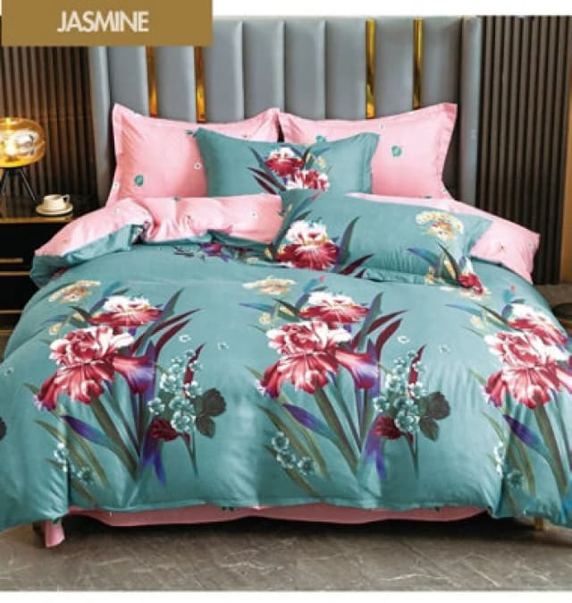 Ezysleep Ezysleep Jasmine Printed Duvet Set in Turquoise Size: Double Turquoise Double Unisex 0721545407795