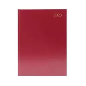 Desk Diary Day Per Page A4 Burgundy 2023 KFA41BG23
