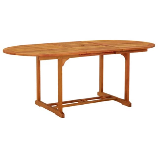 vidaXL Garden Table 200x100x75cm Solid Wood Eucalyptus, Brown 316068