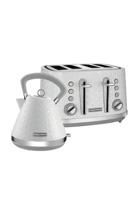 Morphy Richards Vector Kettle And Toaster Set in White White One Size Unisex 5056765430045