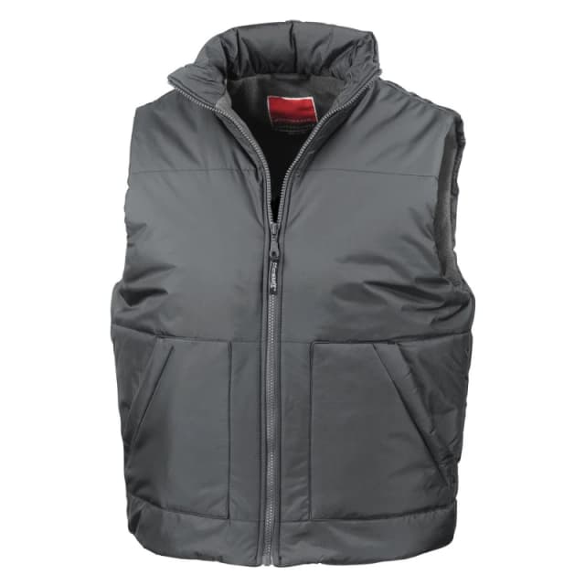 Result Result Men Fleece Lined Body Warmer in Dark Grey Size: Medium Dark Grey M Male 5063470513314