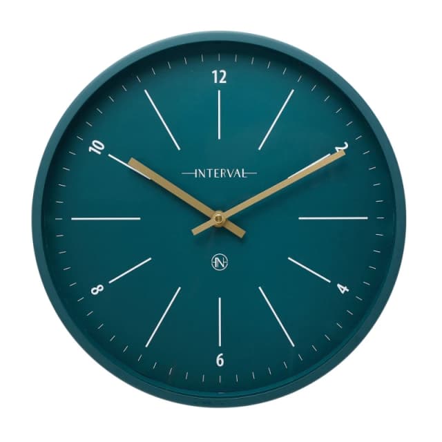 Interval Metal Wall Clock 32cm - Emerald Emerald unisex