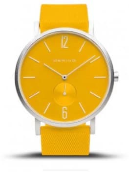 Bering True Aurora Yellow Rubber Strap Yellow Dial 16940 Watch