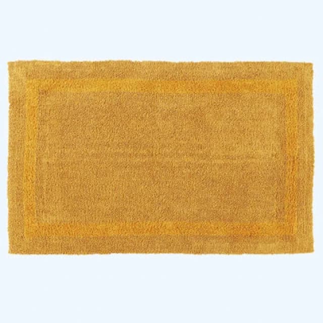 Homescapes Luxury Reversible Extra Large Bath Mat - Mustard Yellow