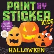 paint by sticker kids halloween create 10 pictures one sticker at a time in