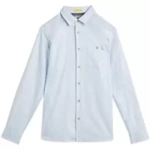 Ted Baker Sauss Ls Linen Shirt - Blue