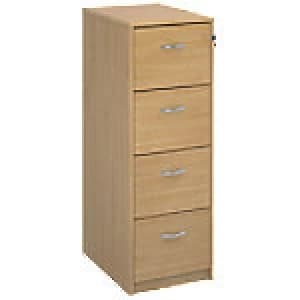 Dams International Filing Cabinet Deluxe Executive Brown 480 x 650 x 1,360 mm