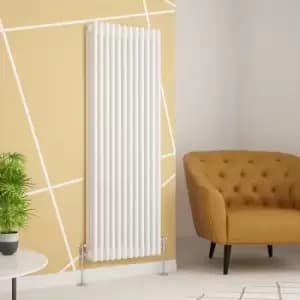 Warmehaus - Traditional Cast Iron Style White Triple Vertical Radiator 1500 x 560mm