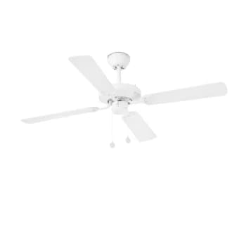 Yakarta Medium Ceiling Fan White, Maple - Optional LED Light Sold Separately