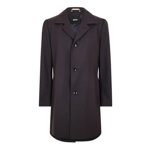 Boss Mens H-Task Overcoat Dark Blue male 34 (44)