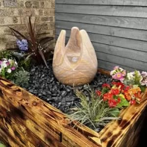 Tranquility Water Features - Sandstone Tulip 50cm Solar Powered Water Feature