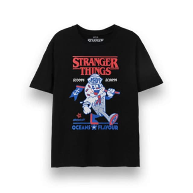Stranger Things Stranger Things Short Sleeved T-Shirt in Black Size: Small Black S Unisex 5063203037377