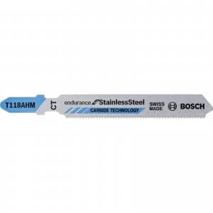 Bosch T118 AHM Stainless Steel Cutting Jigsaw Blades Pack of 3