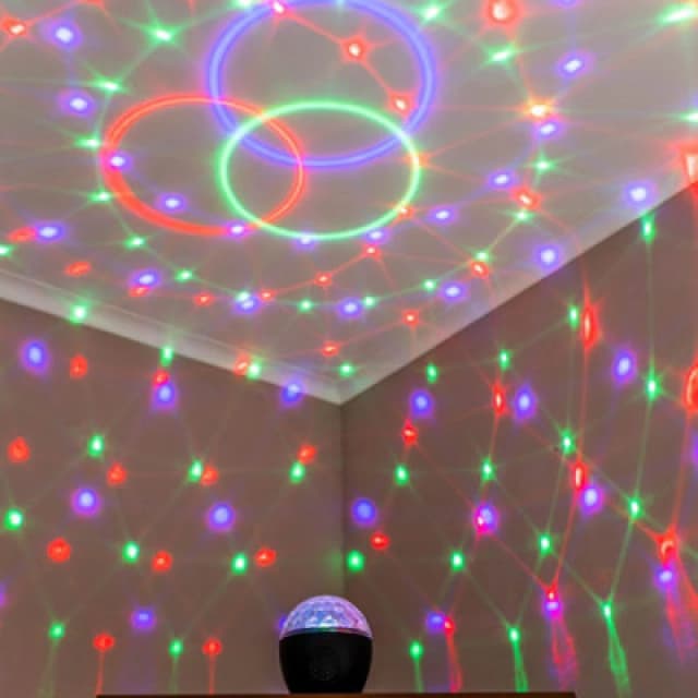 Valuelights Skylar RGB Colour Changing LED USB Music Speaker Light Projector