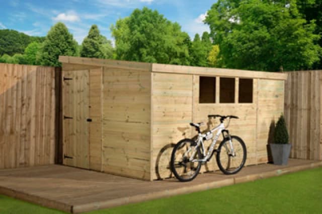 Empire Sheds Empire 3000 Pent 9X4 Pressure Treated Tongue And Groove Wooden Garden Shed Door Left Side Panel (9' X 4' / 9ft X 4ft) (9X4)