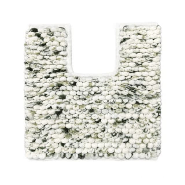 Allure Bath Fashions Marl Chunky Bobble Pedestal Toilet Mat Non Slip - Green