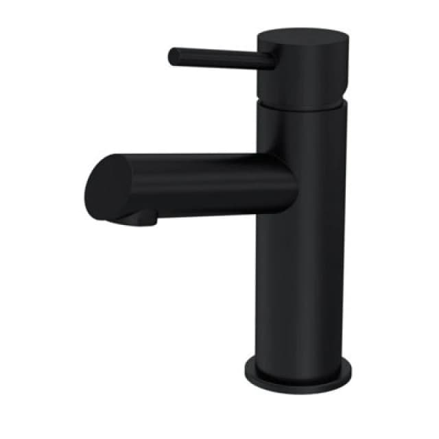 Balterley Nova Modern Bathroom Mono Basin Mixer Tap With Push Button Waste, Matt Black Finish, 52 mm
