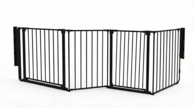 Safetots Two Door Multi Panel Solution For Up And Down Staircases, Black, 246Cm Of Length, Includes 2 Door Opening Panels