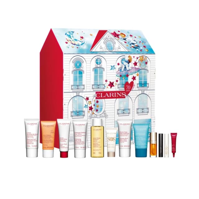 Clarins Womens 12 Day Advent Calendar - Worth 162 Clear female One Size