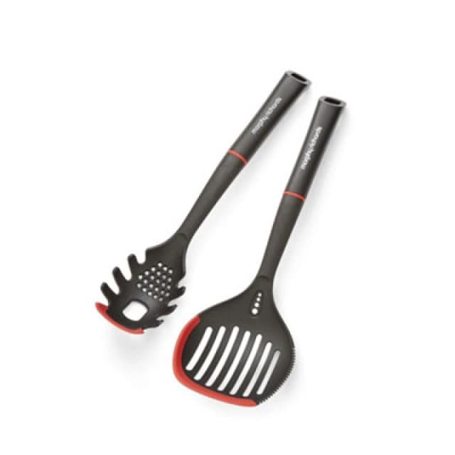 Morphy Richards Pasta Server and Skimmer Utensil Set in Black One Size Unisex 5056765490056