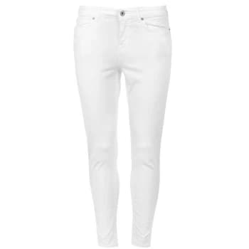 Jack Wills Fernham Mid Rise Cropped Skinny Jeans - White