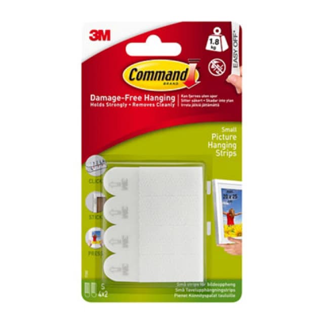 Command Command Picture Hanging Strips 4 Pairs Small White (Pack of 8) 7100337181 7100337181