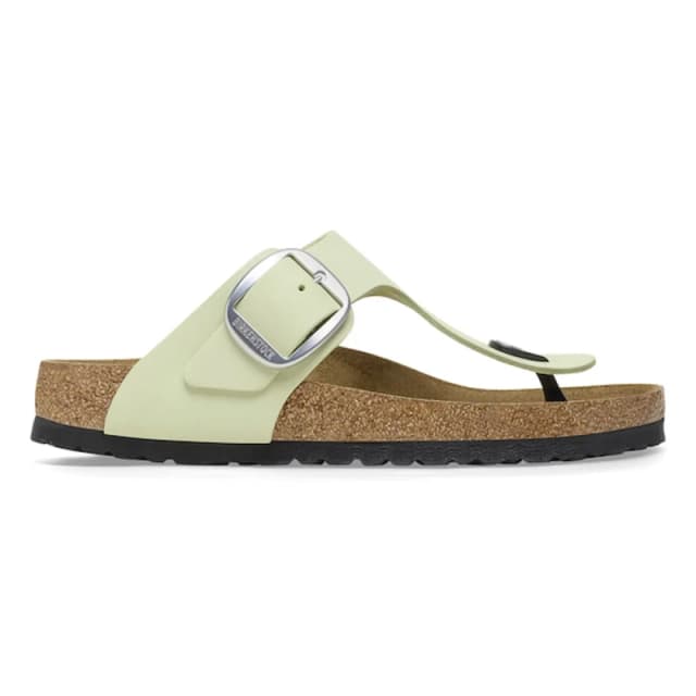 Birkenstock Womens flip-flops Birkenstock Gizeh Big Buckle Nubuck Leather Vert Female 38