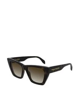 Alexander Mcqueen Sunglasses Rectangle Sunglasses - Havana