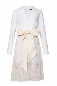 French Connection Chania Lace Wrap Shirt Dress Pink