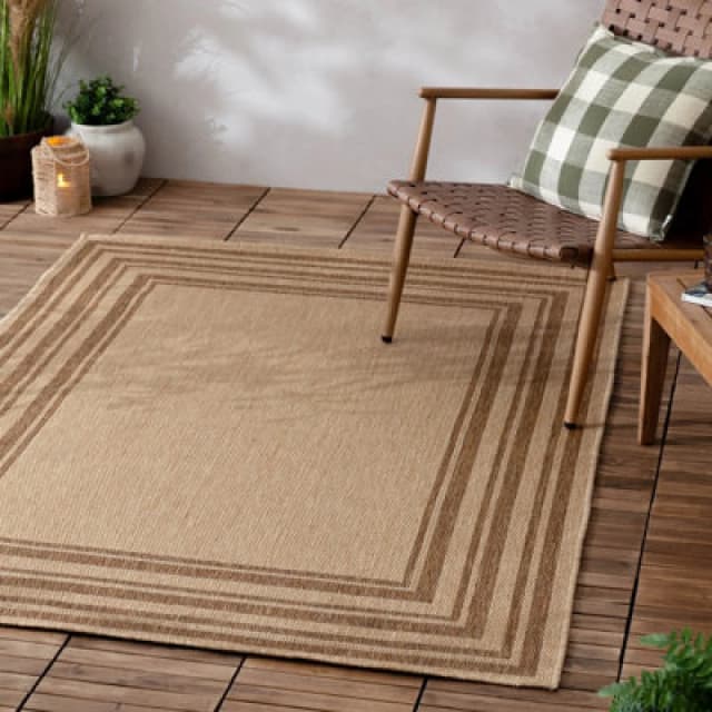 Yard Camber Jute Effect Indoor Outdoor 120cm x 170cm Rug Natural