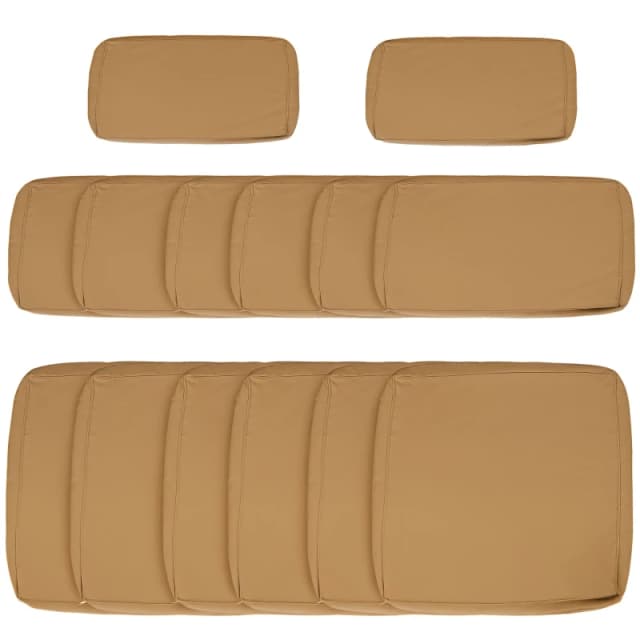 Outsunny Garden Rattan Sofa Set Polyester Cover Replacement No Cushion Yellow, Yellow 84B-426V70BG