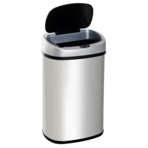 HOMCOM Stainless Steel Sensor Dustbin Automatic Touchless Rubbish Garbage Waste Bin 48L