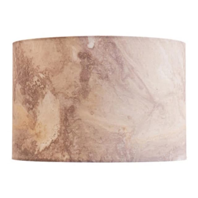 ValueLights ValueLights Leanne Marble Effect Fabric Drum Easy Fit Ceiling Pendant Lamp Shade Multi One Size Unisex 5016529272304