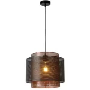 Lucide ORRIN - Pendant Light - Ø34cm - 1xE27 - Black