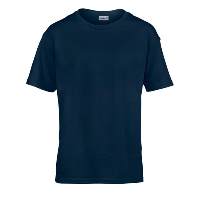 Gildan Childens SoftStyle Ringspun T-Shirt in Navy Size: 12-13 Years Navy Unisex 12-13 Years