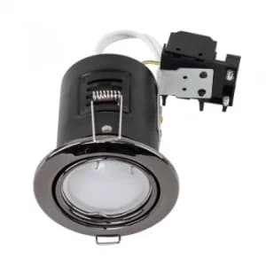 MiniSun Tiltable Fire Rated Downlight in Black Chrome
