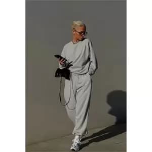 I Saw It First Grey Marl Ultimate Basic Oversized Crew Neck Sweatshirt - Grey